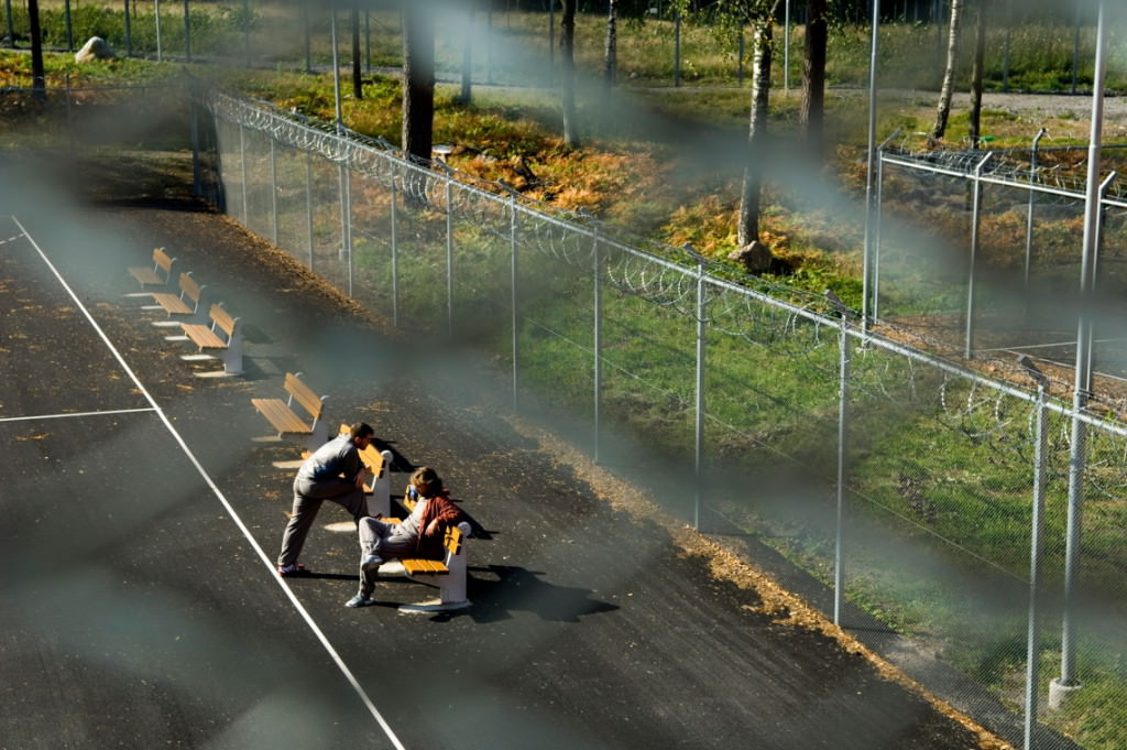 Rastgård på anstalten i Västervik