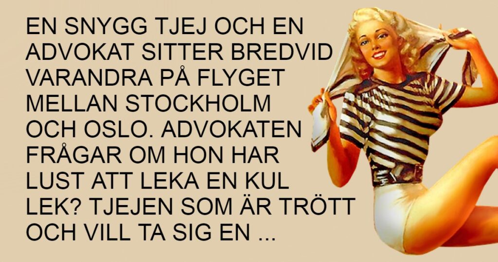 Advokaten föreslår en gissningslek med en kvinna - du kan aldrig gissa hur blåst han blev