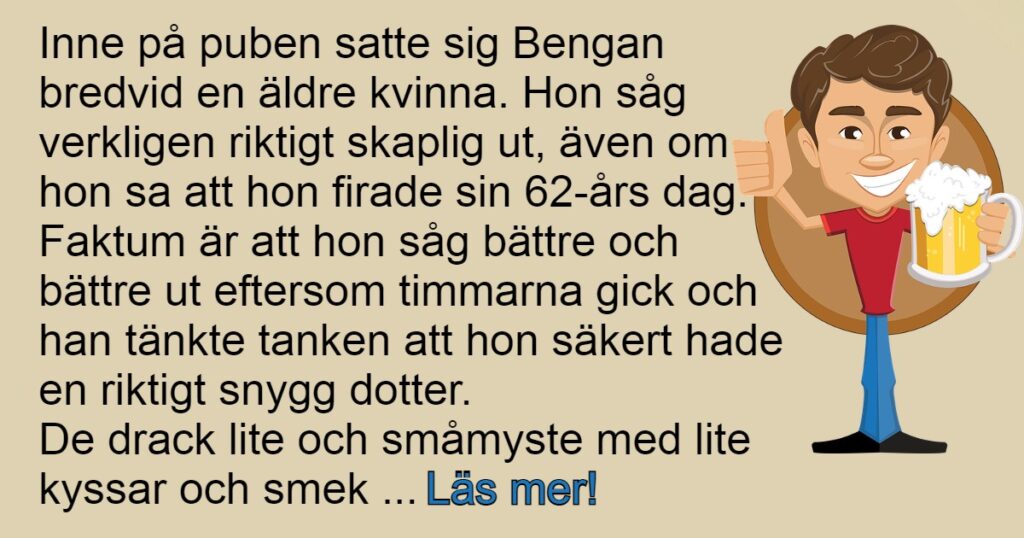 Bengan fick ett helt fantastiskt förslag av en kvinna på krogen. Situationen som uppstår sen - Gapskratt!
