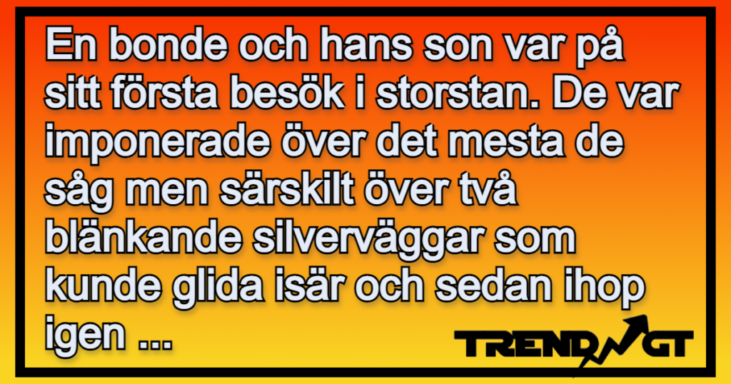 De hade aldrig sett en hiss förut - kommentaren i slutet är bara för rolig