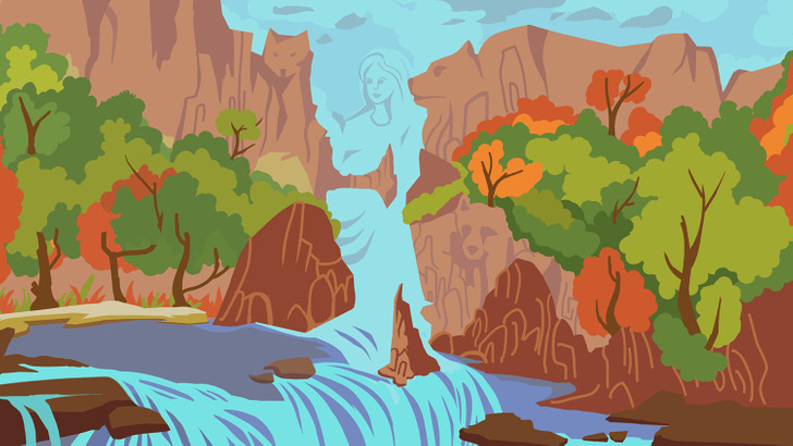 Det finns 3 djur och en kvinna i den här bilden, lyckas du hitta dem?