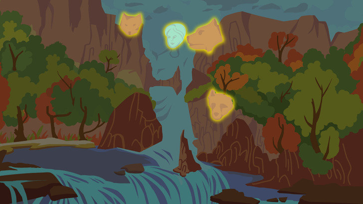 Det finns 3 djur och en kvinna i den här bilden, lyckas du hitta dem? Svaret!