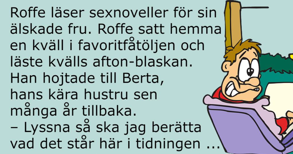 En lugn hemmakväll uppstår det ett missförstånd mellan paret - gapskratt