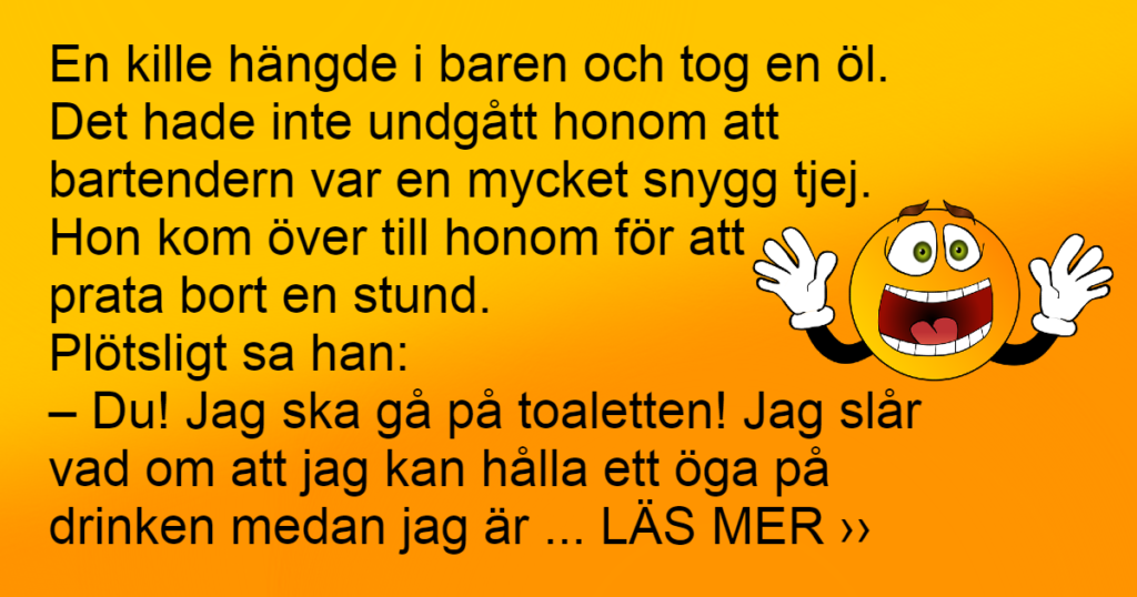 En vadslagning med en mycket slug baktanke. Gapskratt!
