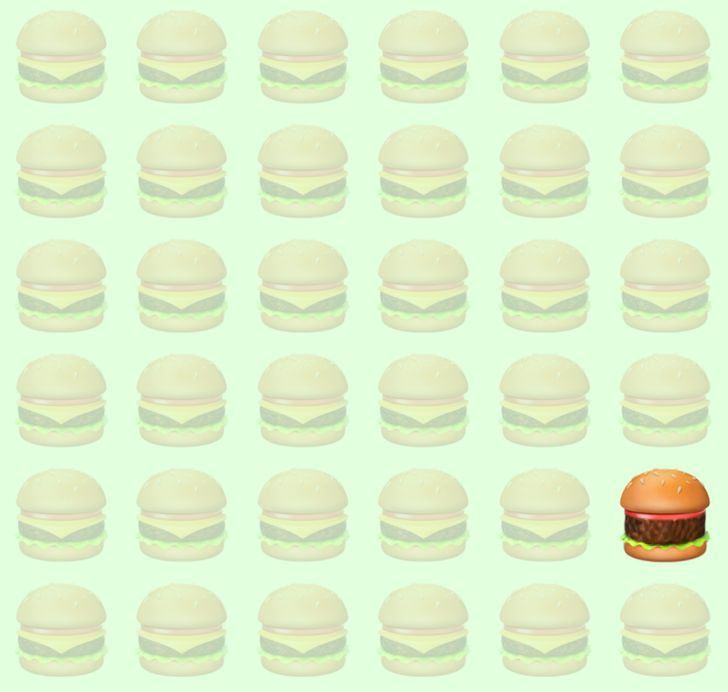 Kan du hitta hamburgaren utan ost inom 10 sekunder? Svaret!
