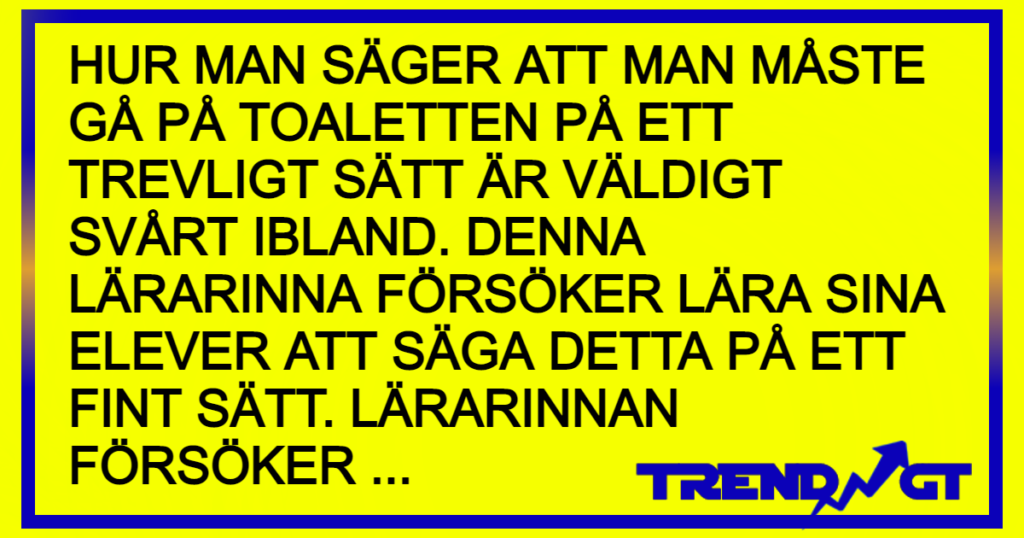 Fröken ställde en klurig fråga till klassen - Kalles svar fick oss alla att skratta högt
