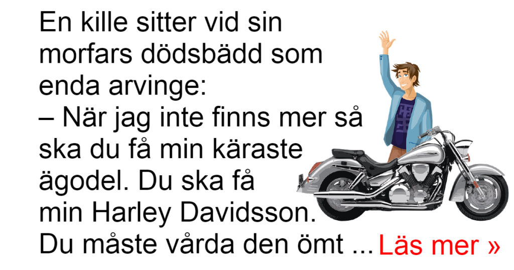 Han fick ärva en Harley Davidsson som han vårdade ömt - när han åkte på sin först långa tur med den fick han uppleva något helt otroligt
