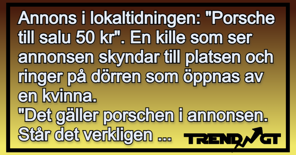 Han fick en Porsche till ett riktigt fyndpris - anledningen är klockren