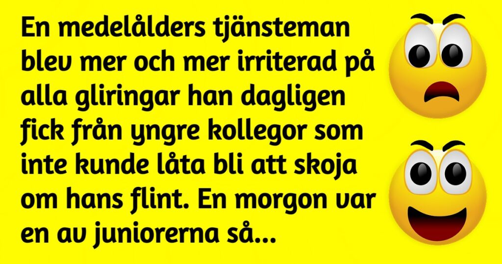 Han sa någonting elakt till en kollega - kontring är bara så klockren