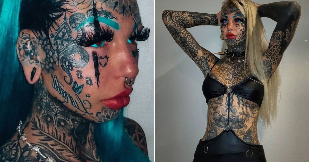 Hon är besatt av tatueringar och kroppsmodifikationer - hennes senaste verk chockar alla följare