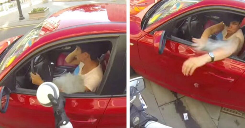 Hon har tröttnat på att folk skräpar ner i naturen - hennes läxa är klockren