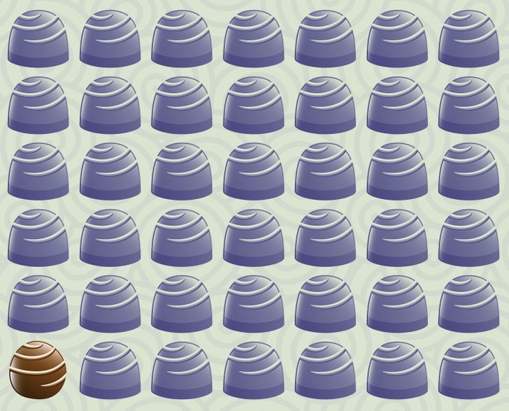 Kan du hitta den udda chokladen inom 10 sekunder? Svaret!