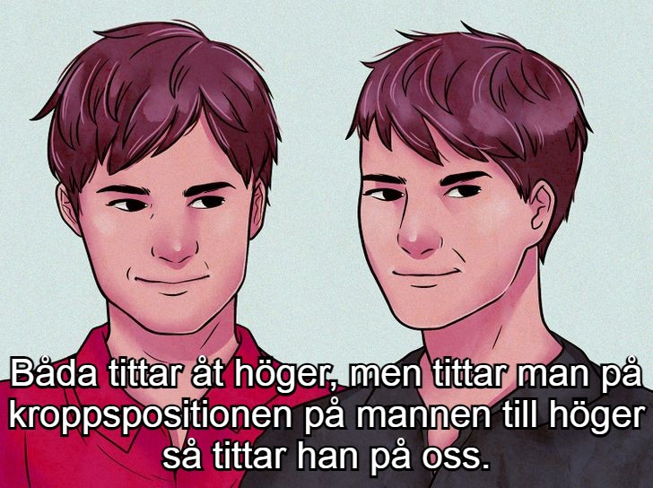 Kluring: Kan du se vilket håll dessa två personer tittar åt?