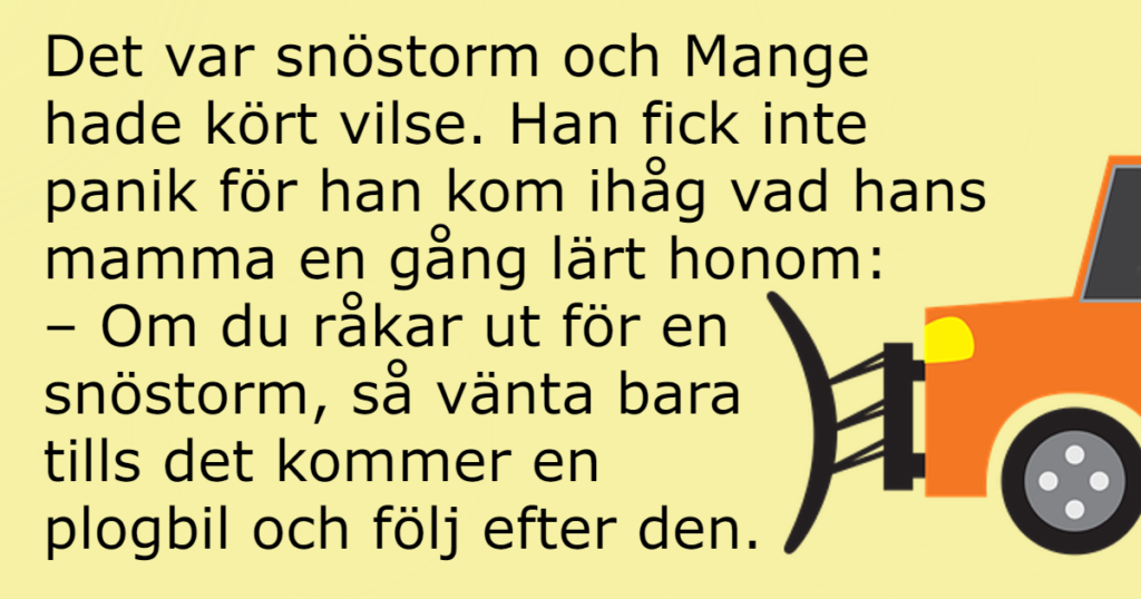 Killen hamnade mitt i en snöstorm och följde efter plogbilen - det som händer sen är bara för roligt
