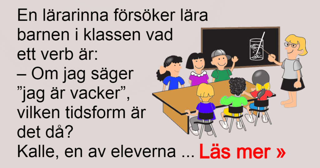 Lärarinnan ställer en fråga till klassen – Kalles svar är bara för bra