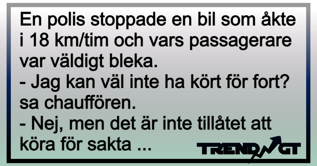 Polismannen ställde en fråga till chauffören - svaret han fick var chockerande