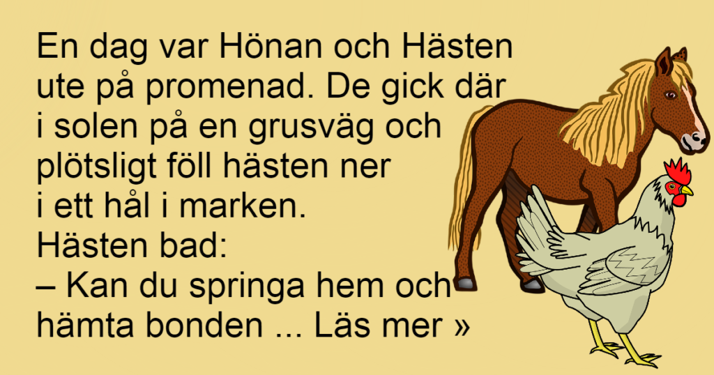 Sensmoralen i denna roliga historia fick oss att skratta rakt ut