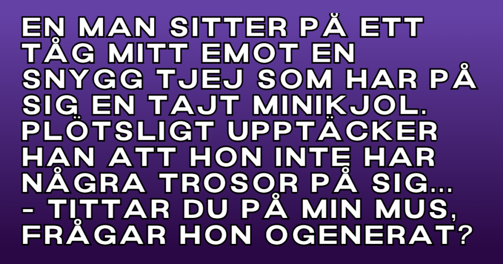 Situationen som uppstod mellan en snygg tjej och en man på tåget fick oss alla att skratta rakt ut
