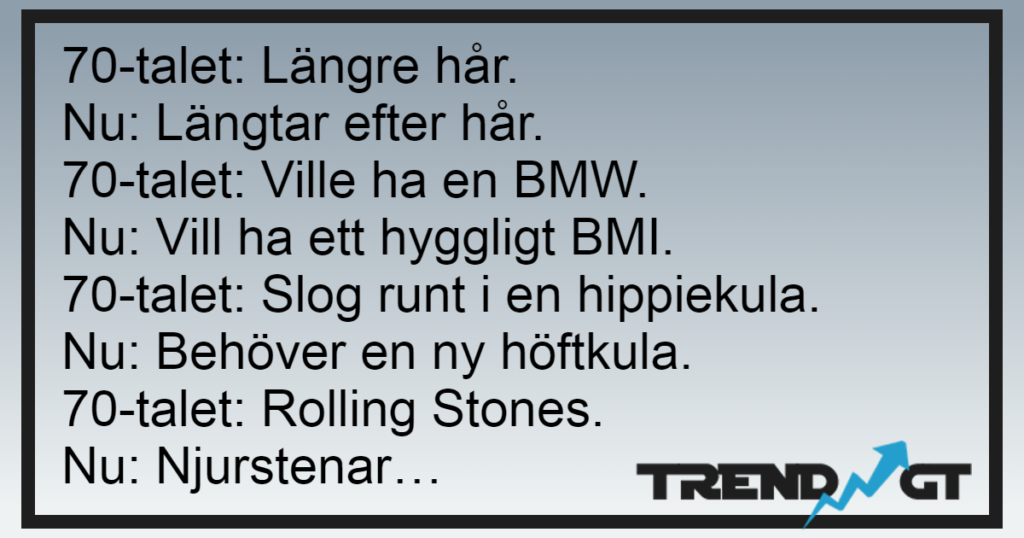 Skillnaden på 70-talet och nuläget