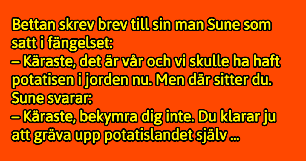 Sune sitter i fängelset men han får en otroligt bra idé