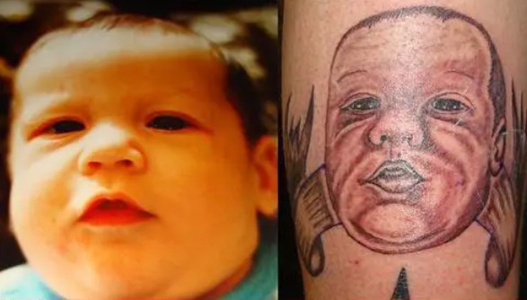 Tatueraren som inte tittade på bilden innan han permanent etsat den på en människokropp.