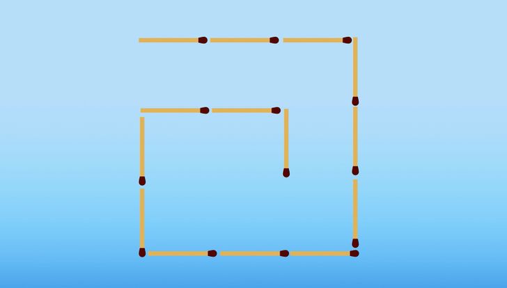 Kan du bilda 2 kvadrater genom att bara flytta 2 tändstickor är du ett geni. Klarar du?